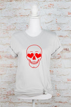 Load image into Gallery viewer, Heart Eye Skull Graphic Tee&#39;s
