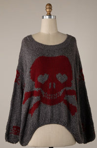 Skull with Heart Eyes Sweaters