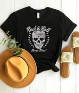 Rock & Roll Never Dies Graphic Tee's