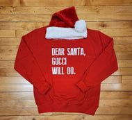 Special Price Drop-Dear Santa Graphic Pullover