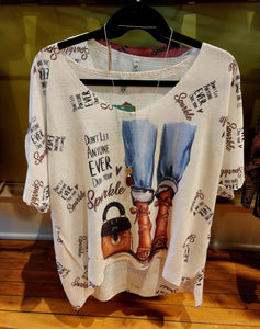 Don't Let Anyone Ever Dull Your Sparkle Sweaters-Made in Italy