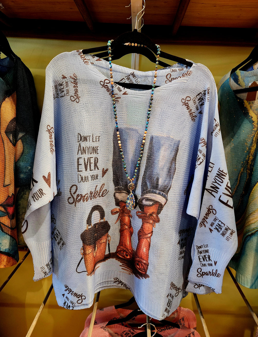 Don't Let Anyone Ever Dull Your Sparkle Sweaters-Made in Italy