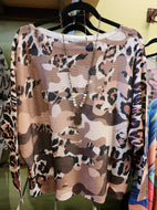 Camo Cheetah Print Sweaters-Made in Italy