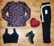 Heart Mesh Tops