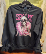 Spooky Skull Lady Graphic Pullovers
