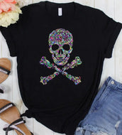 Paisley Face Skull Tee