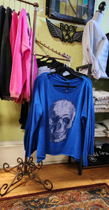 Crystal Face Skull Graphic Sweater