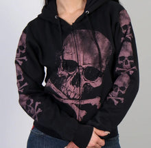 Load image into Gallery viewer, Graphic Skull Zip Up Hoodie
